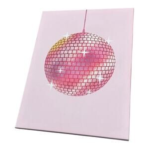 Canvas Wall Pink Disco Ball